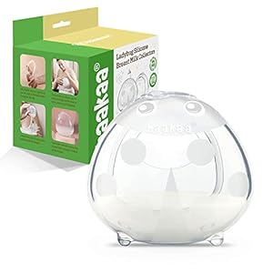 haakaa Ladybug Milk Collector 1.4oz/40ml – Wearable Nursing Cups | Soft Breast Shells | Breastmilk Saver |Portable…