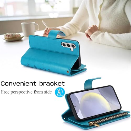 Étui compatible avec Samsung Galaxy S22 portefeuille cuir gris - 3