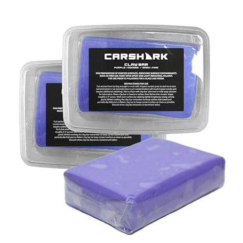 CARSHARK Purple Clay Bar, 2 x 200g, Detailing Clay, Removes Fallout, Paint Overspill