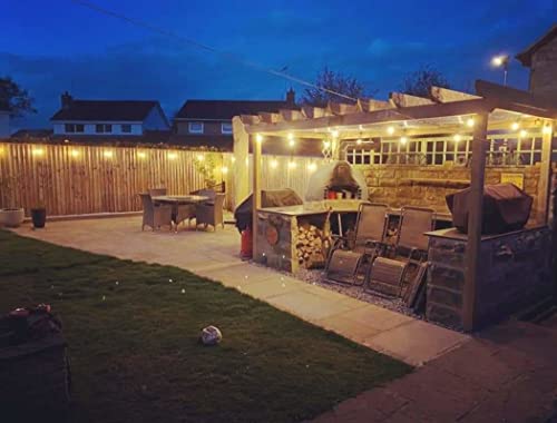 10 Metre (33FT) LED Plug-in Waterproof Warm White Heavy Duty Outdoor String Lights - Image 6