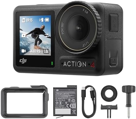 Bundle DJI Osmo Action 4 Essentiel - Caméra d’Action étanche 4K/1...