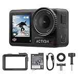 Bundle DJI Osmo Action 4 Essentiel - Caméra d’Action étanche 4K/120 IPS avec capteur 1/1,3 Pouce, des Images saisissantes en Basse lumière, des Couleurs D-Log M 10 Bits, Batterie 1 770 mAh prolongée