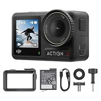 DJI Osmo Action 4 Combo Essenziale - Action cam impermeabile 4K/120fps con sensore 1/1.3&rdquo;, macchina fotografica subacquea,incredibili immagini con scarsa illuminazione,prestazioni cromatiche a 10 bit