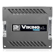 Banda 1-Channel Vehicle Audio Bass Amplifier - High-Powered Mono Bass Amplifier w/Subsonic Filter and Low Pass Filter Stable at 2 ohm, LED Indicators, Sound Specialization - VIKING5002