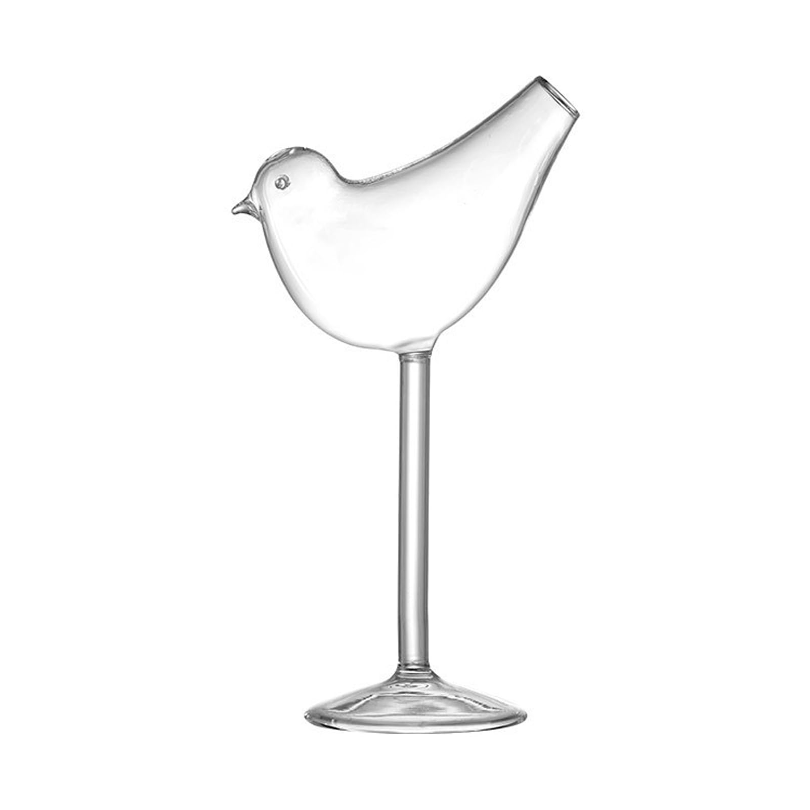 MISNODE Bird Shaped Cocktail Glass, 120ml Individuality Glass Goblet, Unique Wine Glasses, Bird Design Drinking Glasses, Martini Glasses for Home Wedding Party Bar Holiday