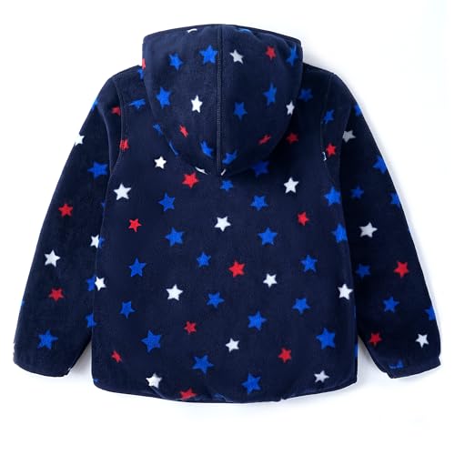 Image of Boys Girls Polar Fleece Jacket with Hood Toddler Coat 2-12 Years