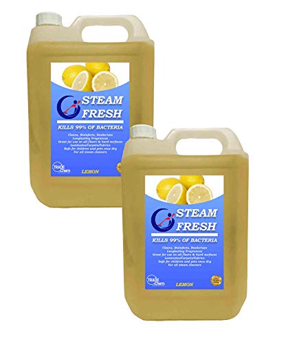 2 x 5L STEAM CLEANING DETERGENT SOLUTION - CLEANER FLUID FOR ALL MACHINES - LEMON FRESH