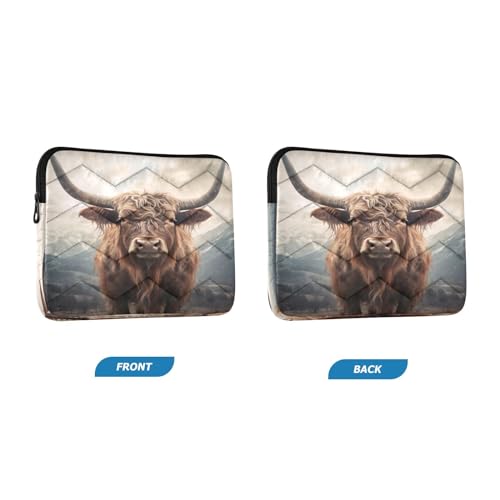 Funda para portátil Highland Cow para laptops 13-14 pulgadas miniatura 2