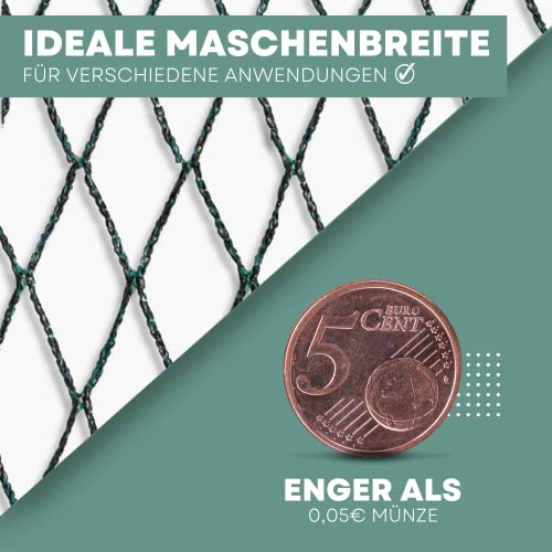 2m x 3m (6m²) Vogelschutznetz, Vogelnetze, Teichnetz, Taubennetz Balkon, Schutznetz für Obstbäume, Netz für Garten, Laubnetz und Vogelschutz, Vogelschutznetz Engmaschig