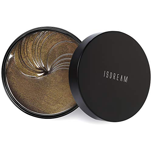 Black Pearl Under Eye Mask for Dark Circles Isdream Collagen Eye Mask Under Eye Gel Pads Anti Aging Eye Patch Under Eye Treatment Mask for Puffy Eyes Bags with Hyaluronic Acid