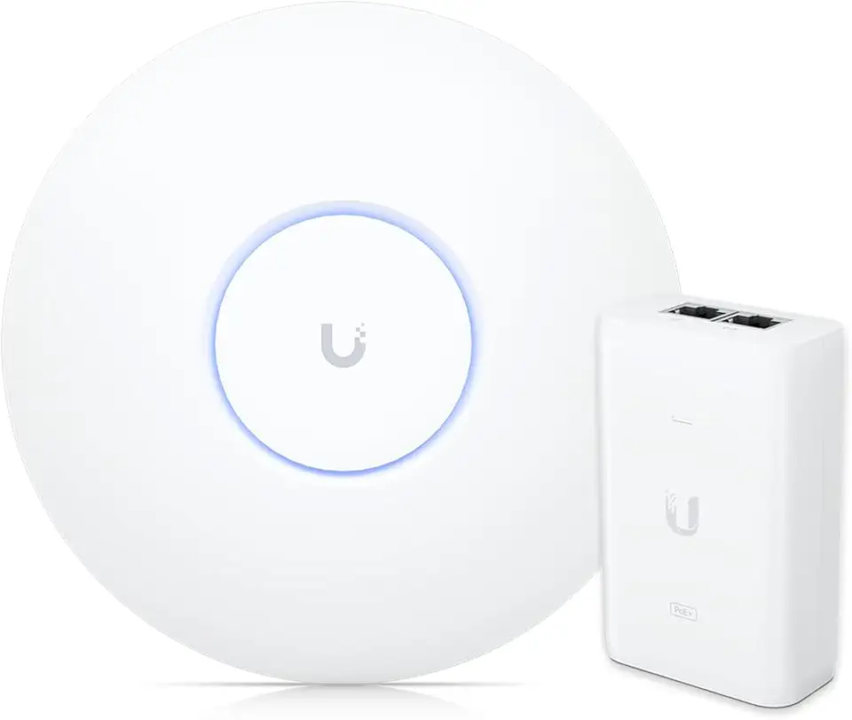 Roteador Wi-Fi 6 Access Point 3.0 Gbps + Injetor PoE+ | U6+ Ubiquiti Com Fonte 48V 30W