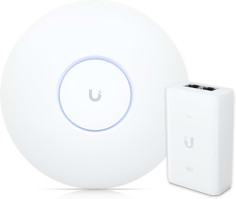 Roteador Wi-Fi 6 Access Point 3.0 Gbps + Injetor PoE+ | U6+ Ubiquiti Com Fonte 48V 30W