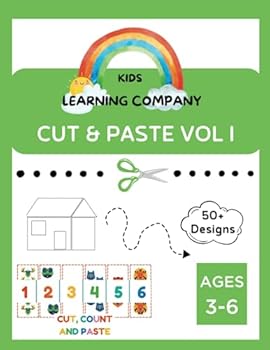 Paperback Kinder Learning: Cut and Paste Workbook Volume I: Cutting Practice for Kids, Fun scissors training book for preschool/ kindergarten, Cut out book for kids (3-6) Book