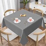 Description du matériau : cette nappe carrée grise d'oie de 152,4 x 152,4 cm 100 % fibre de polyester. Fabriqué à partir de tissu imperméable de haute qualité, il a une sensation chaude et douce, une bonne résistance aux plis, et est lavable et réutilisable.