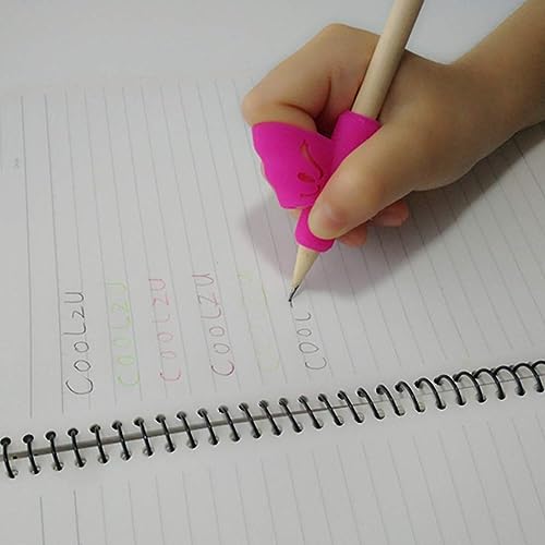 COOLZU Pencil Writing Classroom Tools Grips for Kids and Adults Comfortable Ergonomic Handwriting Assorted Colors Pack 8 Count (Grips 8-ct)