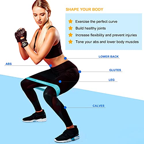 Resistance Bands Exercise Workout Bands Set for Women and Men, 5 Pcs Fitness Bands, Gym Stretch Bands with Instruction… - Image 4