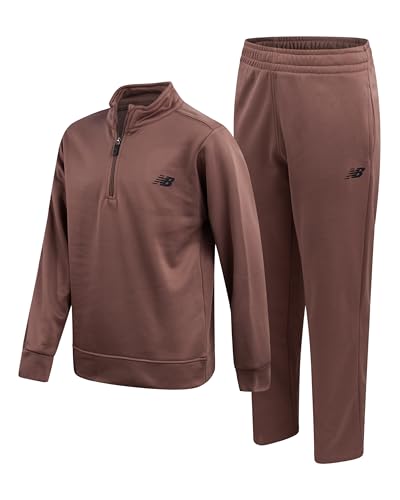 Recopilación de Chándales para Niño disponible en línea para comprar. 47 New Balance Conjunto de chándal para niño: jersey de dos piezas de forro polar técnico con cremallera de un cuarto y pantalón de chándal (8-16), talla 8, color marrón.