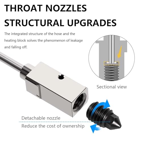 Hotend für Bambu Lab P1P P1S Hochtemperatur Extruder Hotend für Bambu Lab P1P P1S 3D Drucker Mit Silikon Socke Und 0,4mm GehäRtetem Stahl Düse
