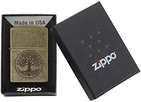 Personalized Zippo Lighter Classic Tree of Life Antique Brass - Engraving #29149 (Tree of Life) - Christmas, Halloween & Valentines Day Gift