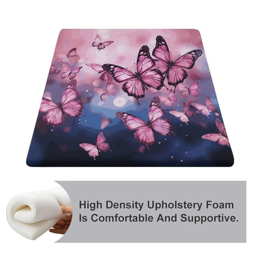 Coussin en mousse à mémoire de forme premium avec imprimé papillons - 4