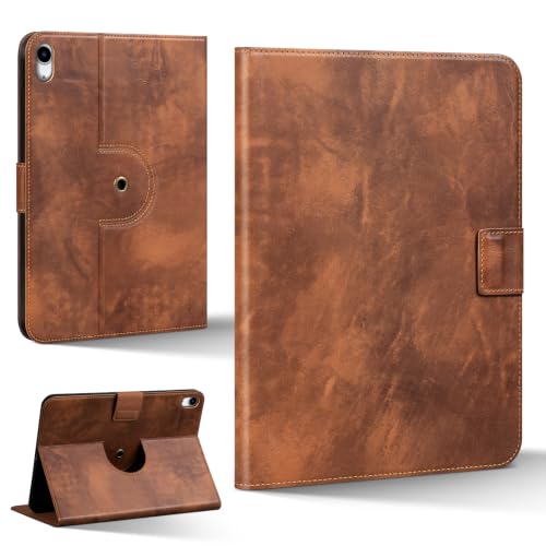 Étui en cuir pour iPad 11 pouces 2025 protection marron avec veille automatique