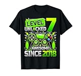 Photo Gallery livello 7 sbloccato fantastico dal 2018 7 ° compleanno gaming kids maglietta Photo Gallery livello 7 sbloccato fantastico dal 2018 7 ° compleanno gaming kids maglietta