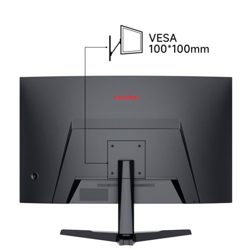 KOORUI 27 Zoll Gaming Monitor QHD (2560x1440) | 180 Hz Bildschirm | 1 ms | Adaptive-Sync | HDMI & DP Kabel | VESA kompatibel