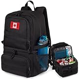Tactical Double Deck Cooler Backpack for Men,Large Lunch Backpack with 2 Compartment,Soft Cooler Bag Water-Resistant Leak Proof Cooler Bag Beach Picnic