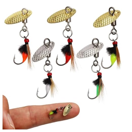 Dovesun Fly Fishing Lures Fly Fishing Flies Wet/Dry Fishing Lures with Fishing Spinner for Bass Sunfish, Pike Hook 16# 5pcs