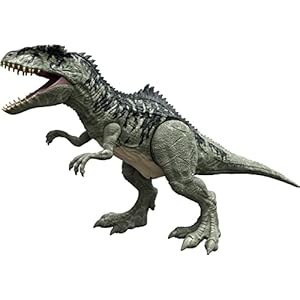 Mattel Jurassic World Dominion Super Colossal Giganotosaurus Action Figure with Eating Feature, Extra Large Toy Dinosaur at 39in Long
