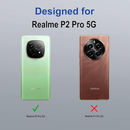 Image of Compatible for Realme P2 Pro 5G Flip Cover Leather Finish | Inside TPU with Card Pockets | Wallet Stand | Complete Protection Flip Case Black
