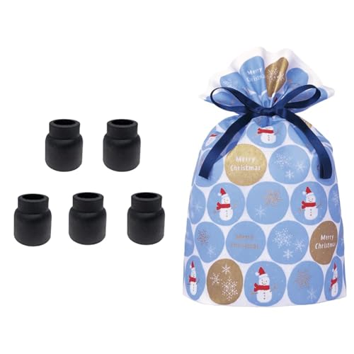 ゴムキャップ(5個入り) バランスホッピング 純正交換用 ラングスジャパン(RANGS) 黒 + インディゴ クリスマス ラッピングL スノーボール ライトブルー XG594のサムネイル