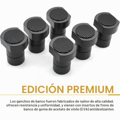 Miniatura 5 de 6 Unidades De Aleación De Aluminio Para Banco, Pinzas Para Perros, Mesa De Carpintería, Mandíbulas De Trabajo, Abrazadera Para Perros, Accesorio Para Orificio Para Perros De 20 Mm Negro