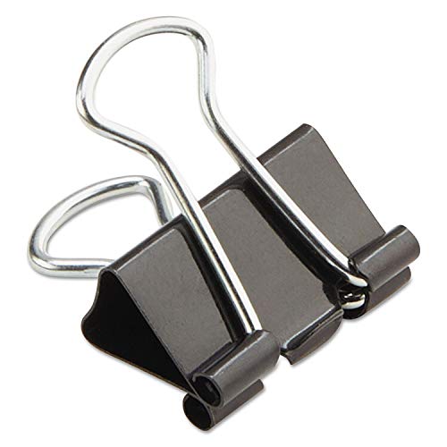 Universal 10199Vp Mini Binder Clips, Zip-Seal Bag, 1/4-Inch Capacity, 5/8-Inch Wide, Black, 144/Bag (Unv10199Vp) #TOP6