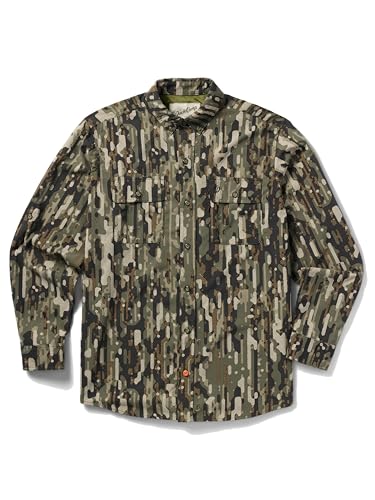 Duck Camp Men's Lightweight Hunting Shirt Long Sleeve, Woodland, Size XL-Tall