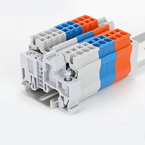 Buwei 10 Stück EUK / EUK2 Din Schienenanschlussblöcke Endanschlag Halterung Feuerhemmende Feste Komponenten und Teile