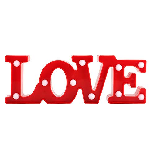 Néon Led Amour Signe, Amour Néon Décoration Murale Alimenté Par Batterie Love Light Signe Maison Chambre À Coucher Saint Valentin Noël Éclairage (Blanc...