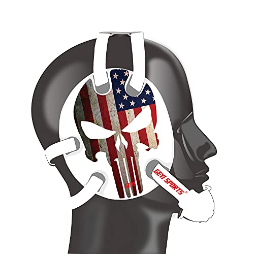 Geyi American Flag Thin Red Line Wrestling earguard Sticker (White)