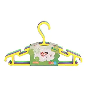 Chinmay Kids Non-Slip Multi Color Tubular Children's Hangers for Kids Baby Infant Toddler with Plastic Hanger Straps (Set of 24)