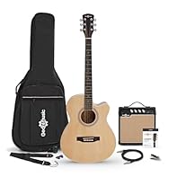Everything a budding guitarist needs! Ultra-comfortable C-shaped guitar neck is perfect for beginners On board pre-amp offers a three band EQ for on the fly tone sculpting Includes 15W amplifier, cable, strap, capo, gig bag, tuner, strings and plectr...