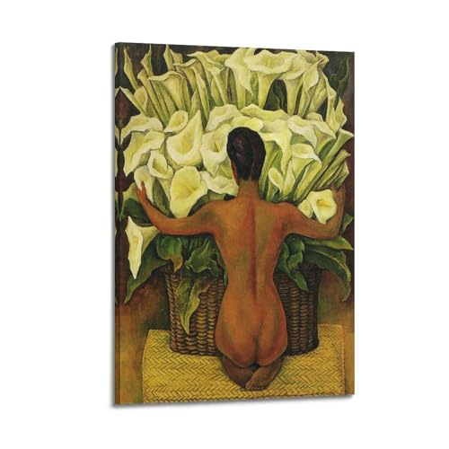 Impression sur toile de Diego Rivera lys calla pour raviver un mur vide de chambre 20x30cm