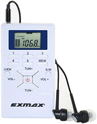 EXMAX E108 Wireless FM Radio Receiver Portable DSP Stereo Pocket Mini FM Radio Receiver Digital product image