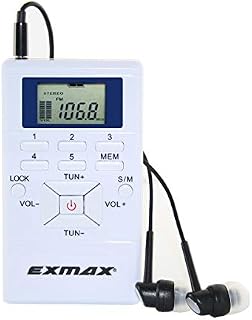 EXMAX E108 Wireless Portable Pocket DSP FM Stereo Radio Digital Receiver with Mini