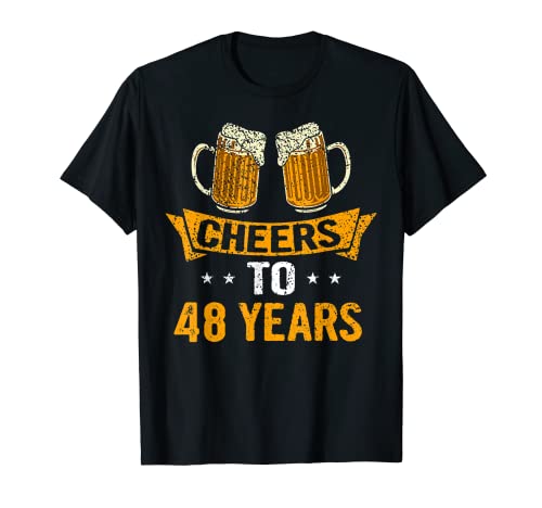 Saludos a 48 años de edad 48 regalos de celebración de fiesta de cumpleaños Camiseta
