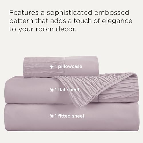 Image of Bedsure Twin Sheets Set - 3 Pieces Soft Twin Bed Sheets - Breathable & Cooling - Hotel Luxury - Easy Care Polyester Microfiber Bedding for Women, Men, Pink Mocha