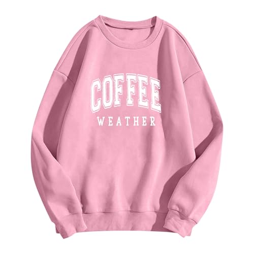 Pull ample avec lettres imprimées style sweatshirt femme manches longues col rond