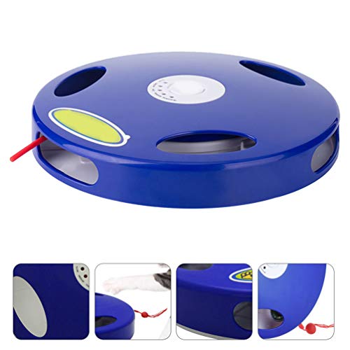 POPETPOP Brinquedo de Gato Interativo Giratório Elétrico para Gato Com 5 Modos E Cauda de Giro de Ra