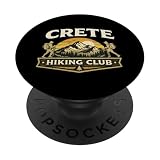 Creta Hiking Club Grecia Montaña Aventura Diseño PopSockets PopGrip Adhesivo