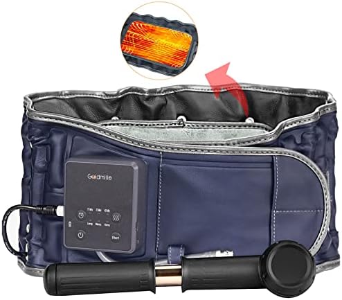 Cordless Heating Decompression Back Belt for Lower Back Pain Relief, Inflatable Lumbar Traction Device with Heating Pad Powered by 4000mAh Rechargeable Battery, One Size Fits 29-49 Waist