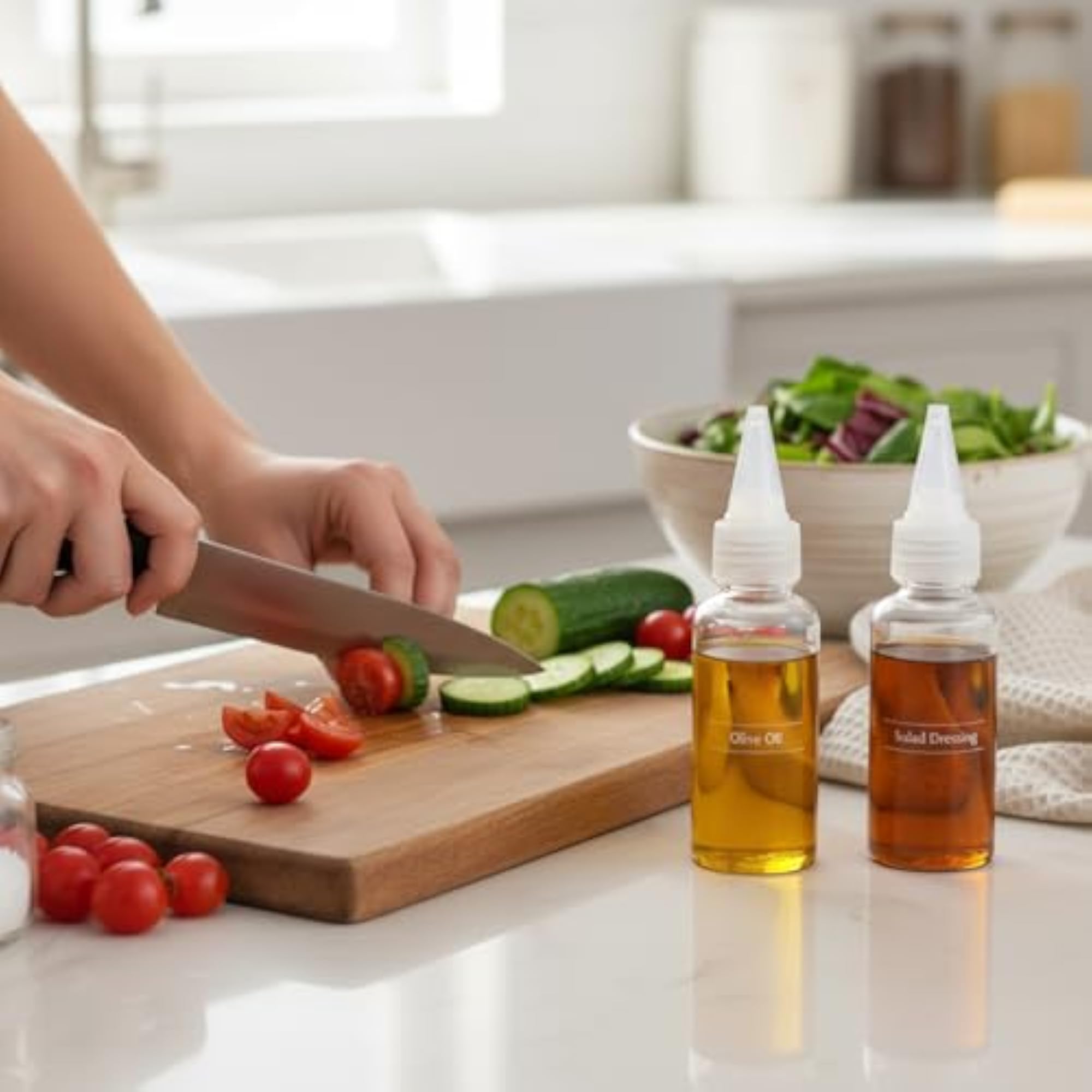 6 Pcs Small Clear Squeeze Bottles for Travel